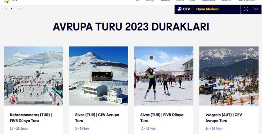 2023 Dünya ve Avrupa Kar Voleybolu turları Sivas'ta yapılacak