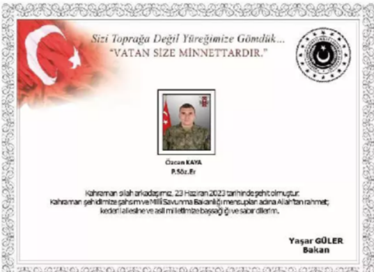 Türkiye'nin Kahramanı: Piyade Sözleşmeli Er Özcan Kaya