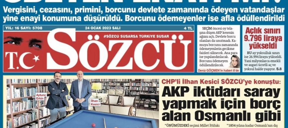 AKP’nin 20 yılı, saray yapmak için borç alan Osmanlı’nın 20 yılı gibi
