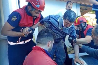 Düştüğü kuyudan kendisini kurtaran itfaiye personeline sarılıp ağladı