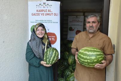 Karpuzlar Sivas'ta Gazze'ye yardıma dönüştü