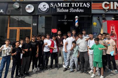 300’den Fazla Çocuk Ücretsiz Tıraş Oldu