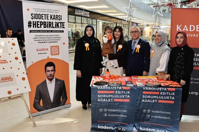 KADEM Sivas, Turuncu Nokta ile Şiddete Karşı Birlik Mesajı Verdi