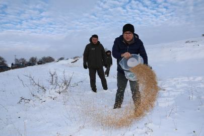 Kış Aylarında Yaban Hayvanları Unutulmadı