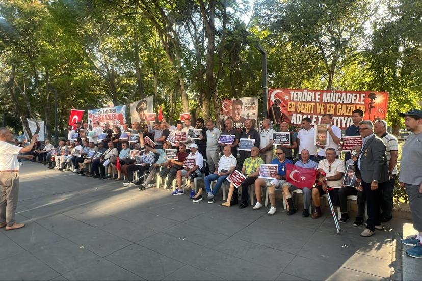 Ankara Güvenpark'ta Er Şehit Aileleri ve Er Gazilerinin Hak Arayışı Sürüyor